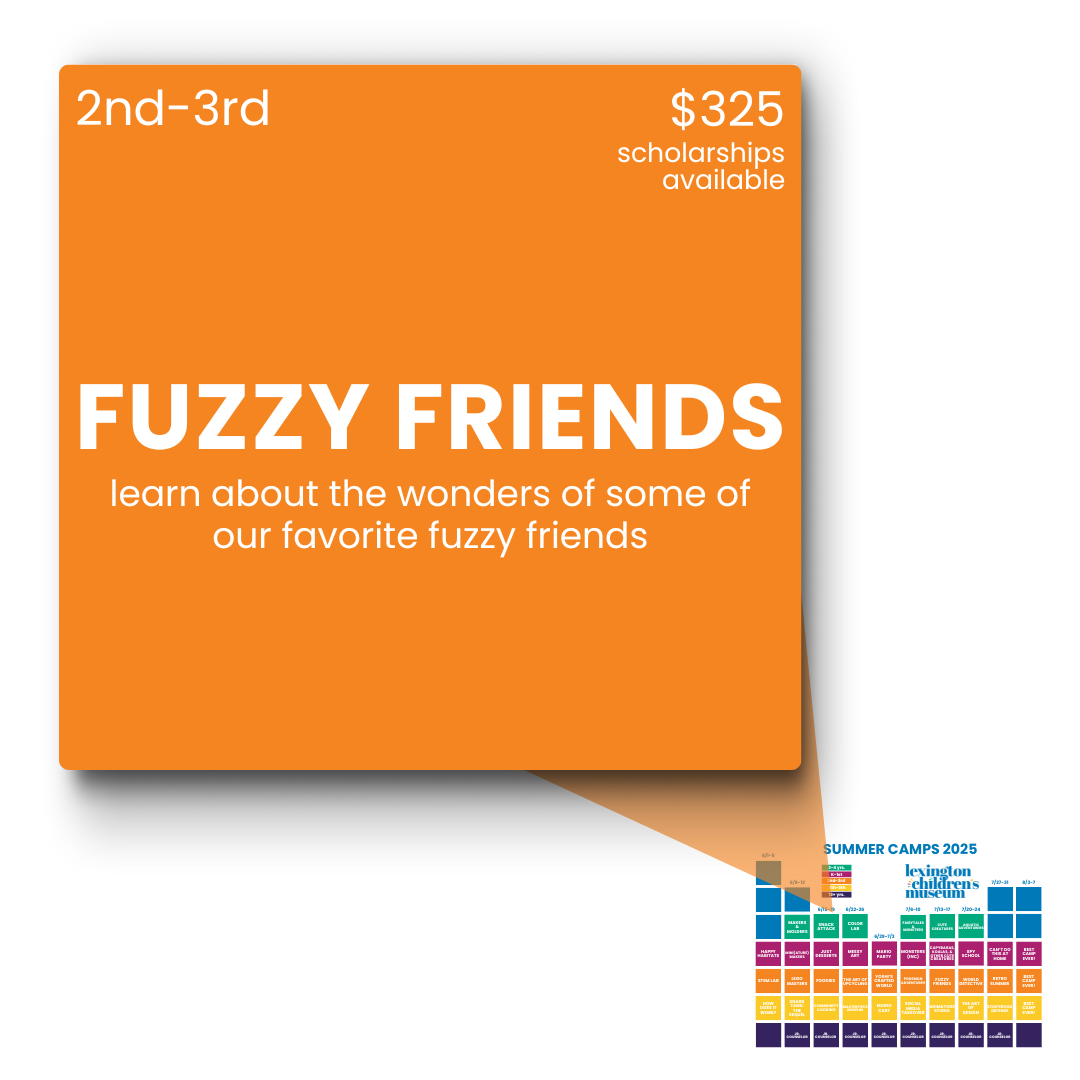 July 13 - 17, 2026: fuzzy friends (2-3) - logo